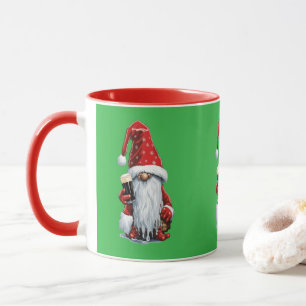 Festive Gnome Holding A Glass Of Irish Dry Stout Mug