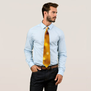 Festive Gold Christmas Bokeh Background Tie