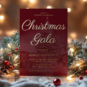 Festive Gold Foil Corporate Christmas Gala Party