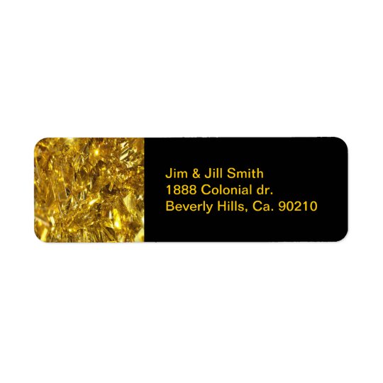 Festive Gold Foil Return Address Label