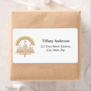 Festive Gold Rainbow Fir Trees Shipping