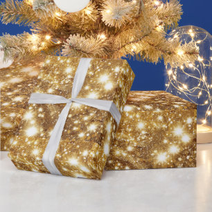 Festive gold tiled pattern wrapping paper