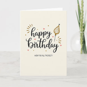 Festive Golden Birthday Card