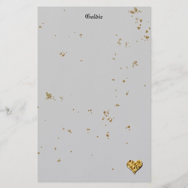 Festive Golden Cookie Stationery (Front)