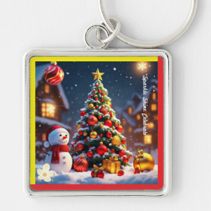 "Festive Golden Glow" Key Ring