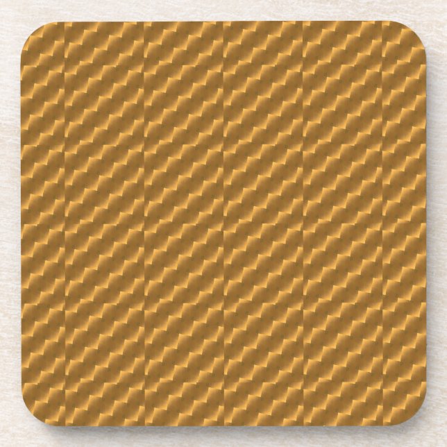 Festive, golden pattern coaster (Front)