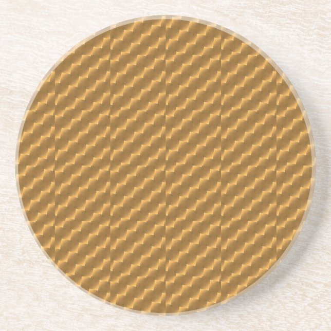 Festive, golden pattern coaster (Front)