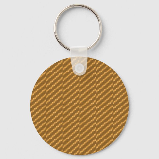 Festive, golden pattern key ring (Front)