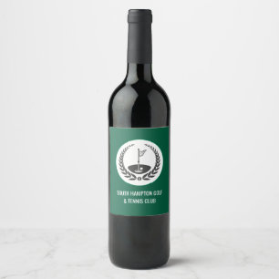 Festive Golf Club Sparkling Wine Gift Label