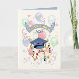 Festive Graduation Balloons Card