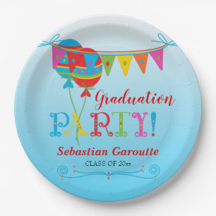 Festive Graduation Party Paper Plate