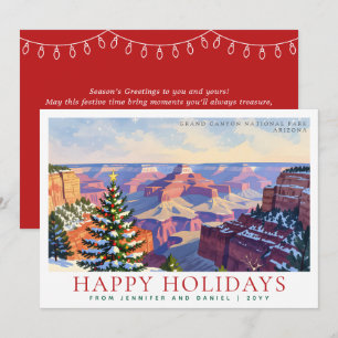 Festive Grand Canyon National Park Christmas  Holiday Card