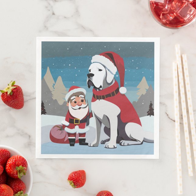 Festive Great Dane Napkin (Insitu)
