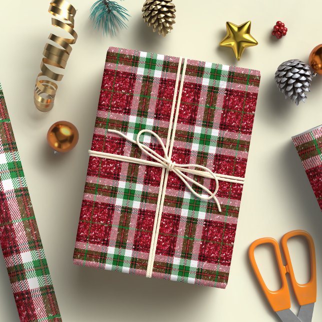 Festive Green and Red buffalo plaid Christmas Wrapping Paper (Creator Uploaded)