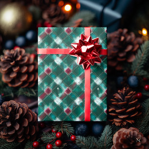 Festive Green and Red Plaid – Cosy Holiday Wrapping Paper