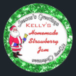 Festive green Christmas food label<br><div class="desc">Festive green Christmas food label for jam jelly cakes etc - customize it at www.zazzle.co.uk/blubush</div>