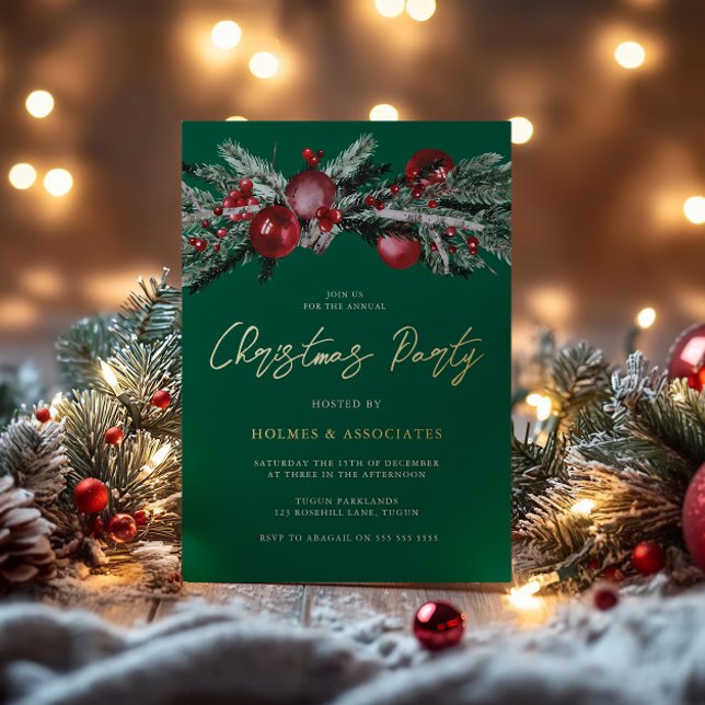 Festive Green Corporate Christmas Party Gold (Creator Uploaded)