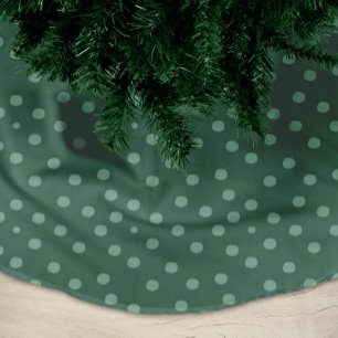 Festive Green Dots Christmas Brushed Polyester Tree Skirt