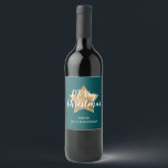 Festive Green Gold Star Christmas Wine Label<br><div class="desc">Personalised Festive Green Gold Star Christmas Wine Label.</div>