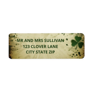 Festive Green Holiday Design Return Address Label