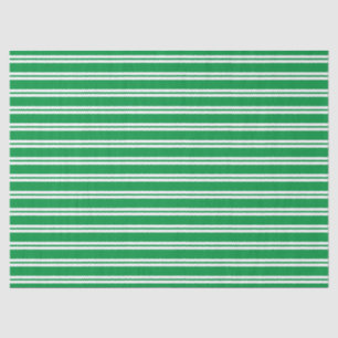 Festive Green Stripes Christmas Tissue Paper