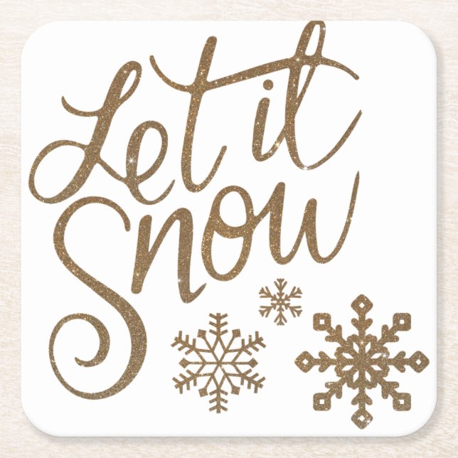 Festive Greetings Square Paper Coaster (Front)