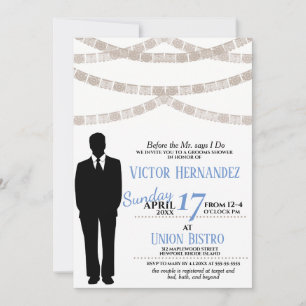 Festive Groom Shower Invitation