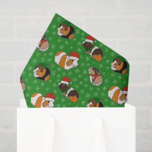 Festive Guinea Pigs Christmas Patterned Tissue Paper