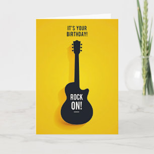 Festive Guitar Birthday Card