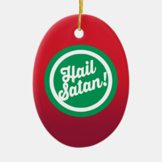 Festive Hail Satan Ceramic Tree Decoration