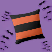 Festive Halloween Black and Orange Bold Stripe