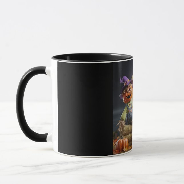 Festive Halloween Scarecrow Mug (Left)