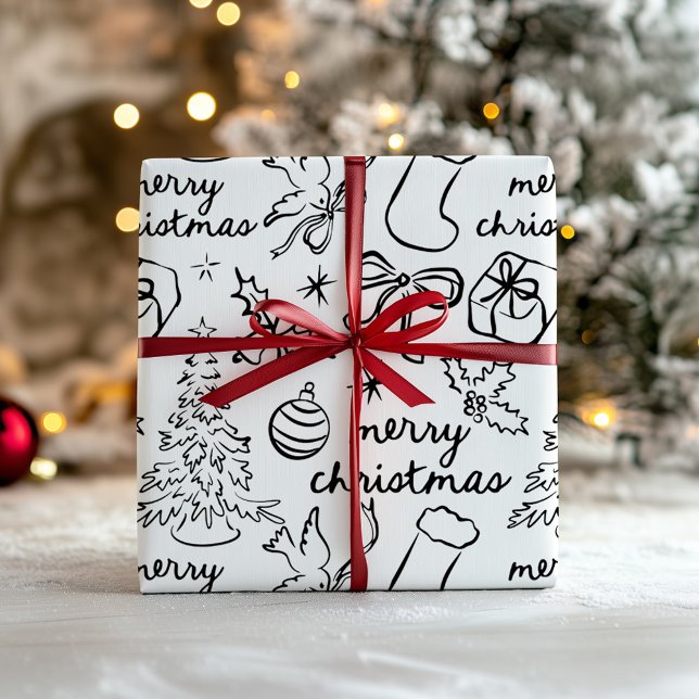 Festive Hand Drawn Christmas Wrapping Paper (Creator Uploaded)