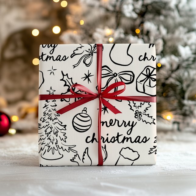 Festive Hand Drawn Christmas Wrapping Paper (Creator Uploaded)