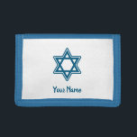 Festive Hanukkah Star Photo Wallet<br><div class="desc">This Hanukkah special Star of David single artwork design with customisable text to specify your name giving your wallets a holy festive look and a sense of ownership</div>