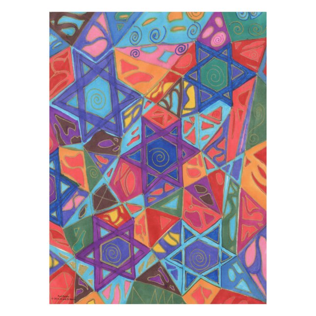 Festive Hanukkah tablecloth (Front)