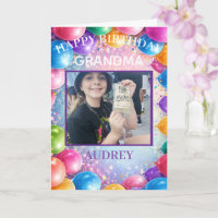 Festive Happy Ballons Custom Photo Birthday