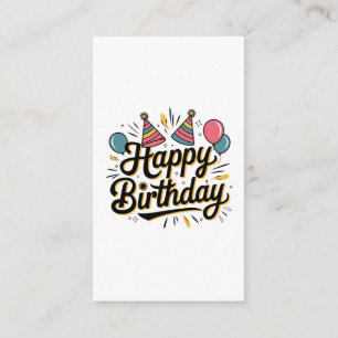 Festive Happy Birthday Enclosure Card