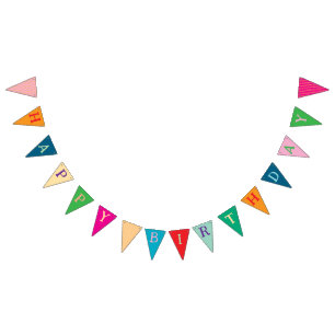 festive happy birthday fun colourful  bunting 