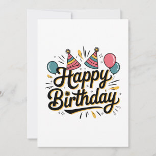 Festive Happy Birthday Invitation