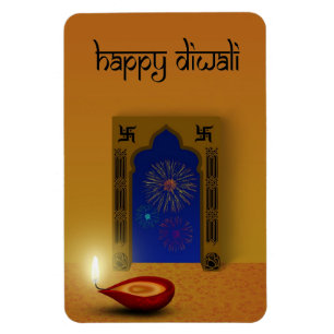 Festive Happy Diwali - Flexible Magnet