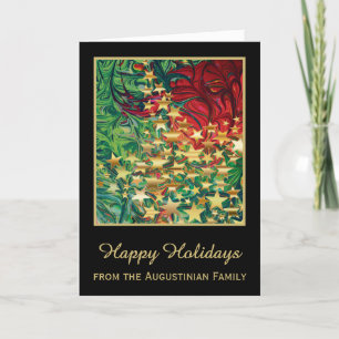 Festive HAPPY HOLIDAYS Abstract Christmas Holiday Card