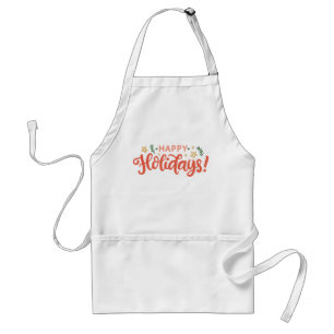 Festive Happy Holidays Design Standard Apron