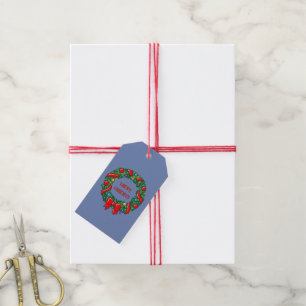 Festive Happy Holidays with Whimsical Reef Modern Gift Tags