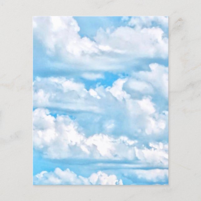 Festive Happy Sunny Clouds Background Flyer (Front)