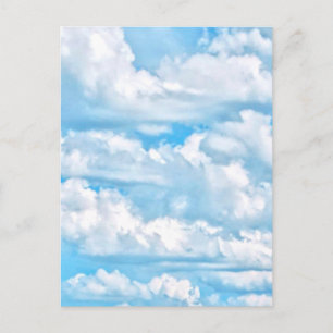 Festive Happy Sunny Clouds Background Postcard