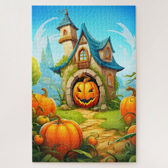 Festive Haunted House | Happy Halloween Jigsaw Puzzle (Vertical)