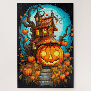 Festive Haunted Treehouse   Happy Halloween Jigsaw Puzzle