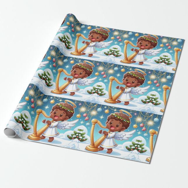 Festive Heavens-Christmas Wrapping Paper (Unrolled)