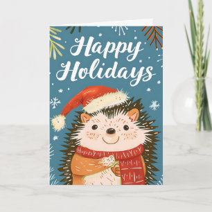 Festive Hedgehog Card